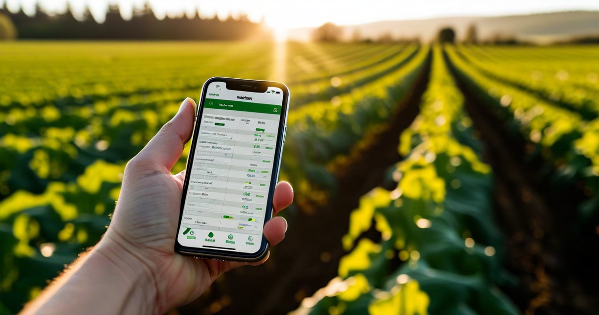 Farm irrigation schedule on mobile phone